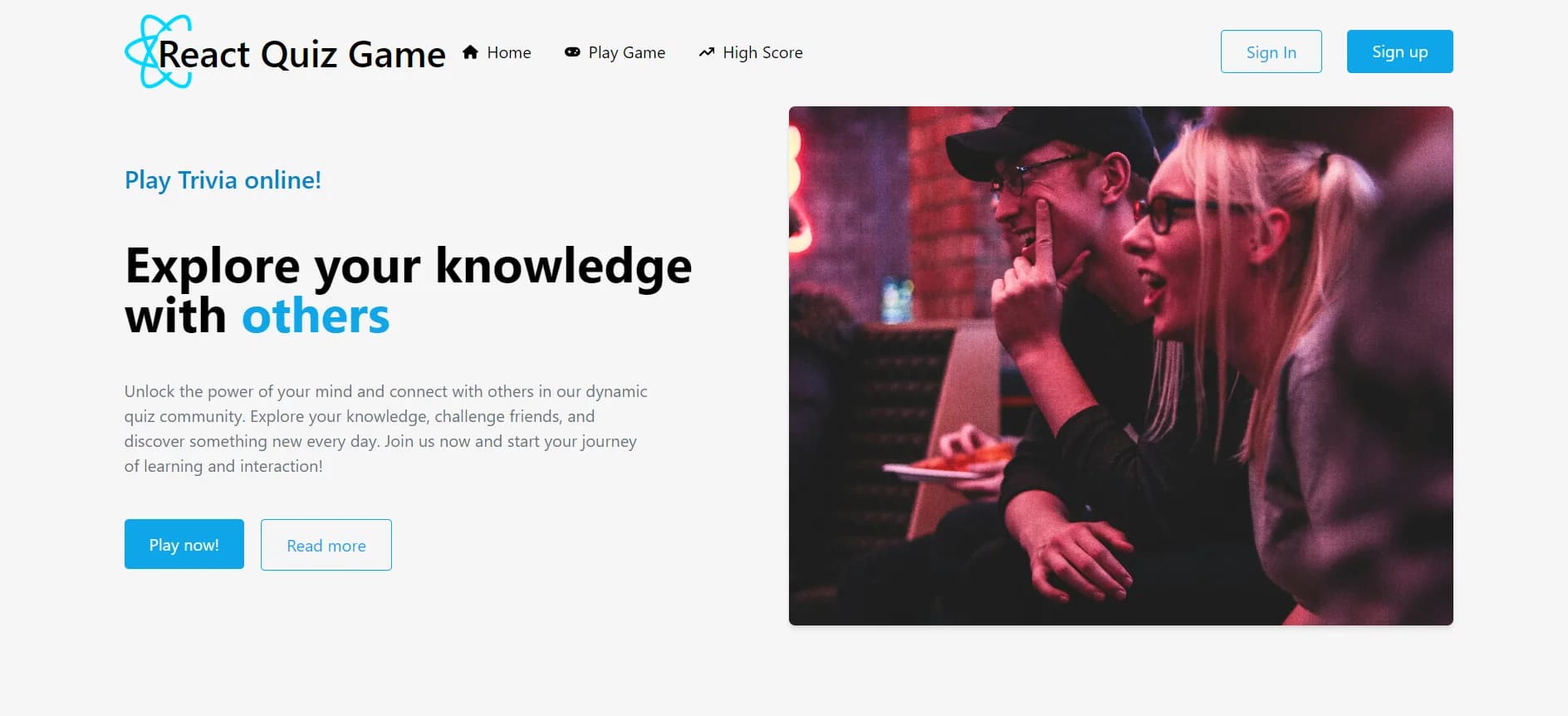 React Quiz Game
